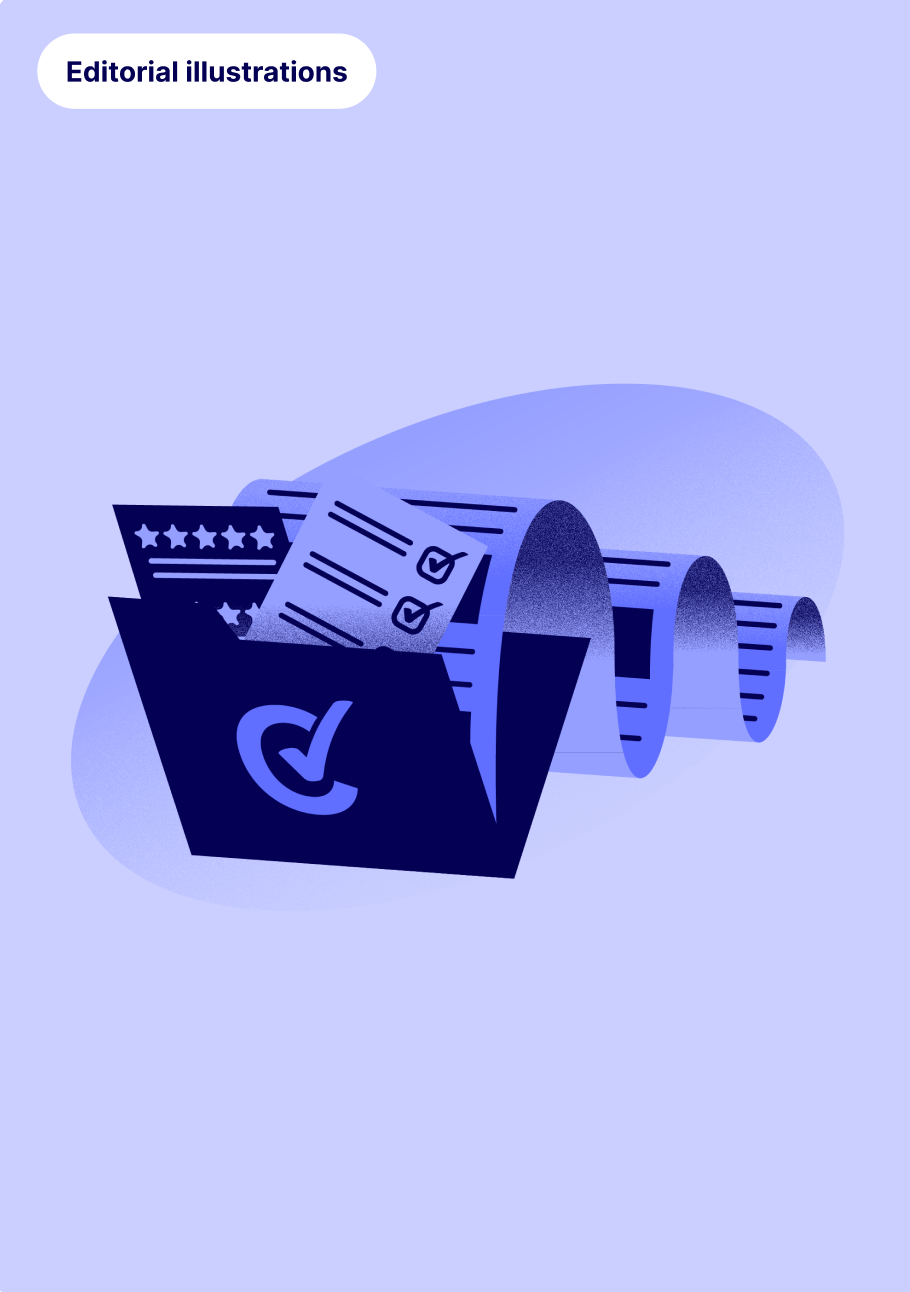 Example of our illustration style showing depth and dimensionality