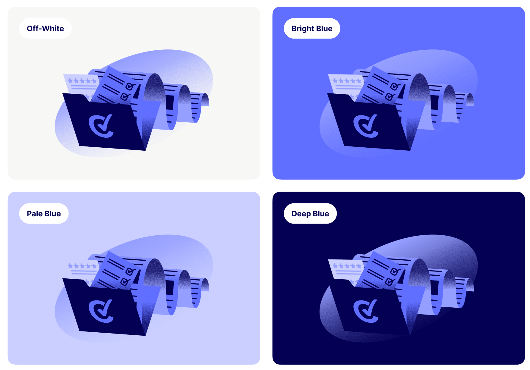 Example of our illustration style showing depth and dimensionality