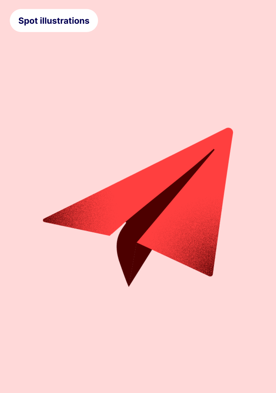 Example of our illustration style showing depth and dimensionality